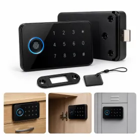 قفل ذكي بالبصمة للأدراج والخزائن (Smart Fingerprint Furniture Lock)