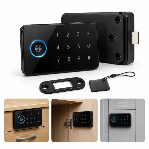 قفل ذكي بالبصمة للأدراج والخزائن (Smart Fingerprint Furniture Lock)