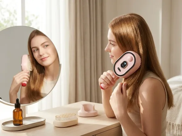 مشط وفرشاة توزيع الزيوت والسيروم الكهربائية